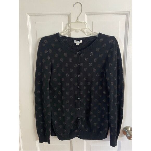 Old Navy metallic polka dot cardigan sweater size M - Picture 10 of 10